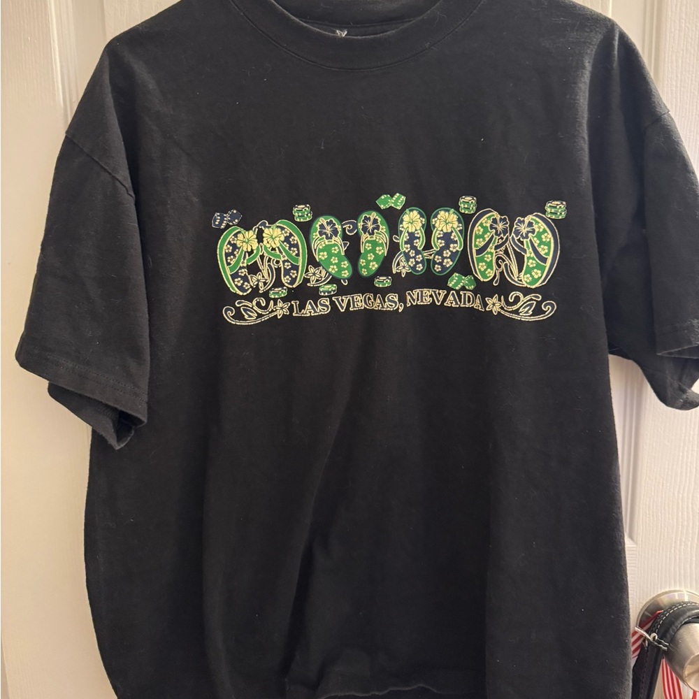 Las Vegas Nevada Black T-Shirt with Green Graphic